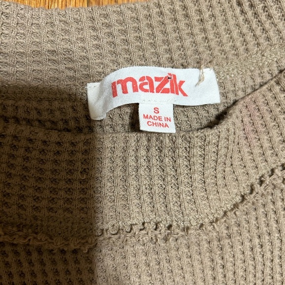 Mazik Womens Oversized Boat Neck Waffle Knit Tunic 3/4 Sleeve Size Medium - Picture 13 of 13